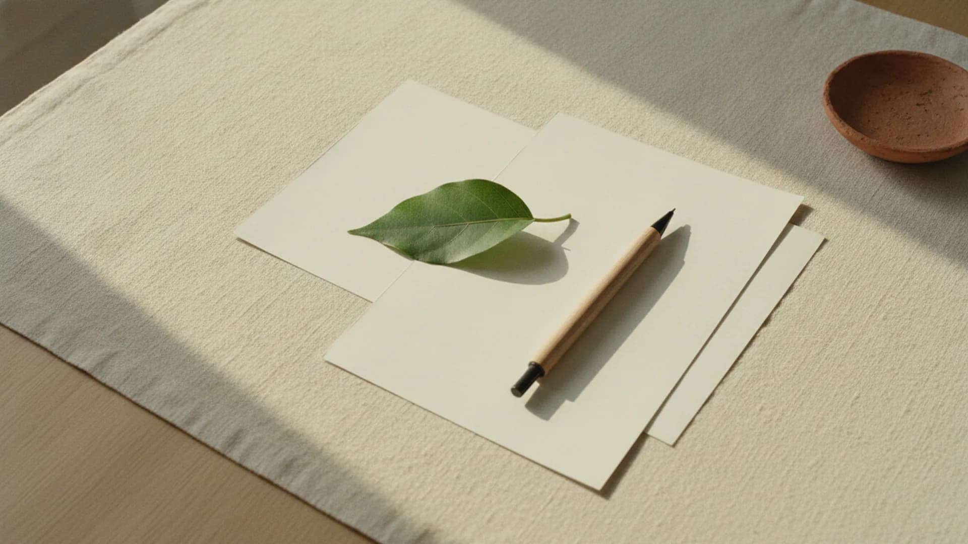 A quiet table by the window with a cup of tea and soft daylight